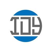 Idy-Brief-Logo-Design auf weißem Hintergrund. idy kreative initialen kreis logokonzept. idy Briefgestaltung. vektor