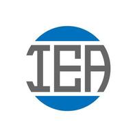 iea-Buchstaben-Logo-Design auf weißem Hintergrund. dh ein kreatives Initialen-Kreis-Logo-Konzept. dh ein Buchstabendesign. vektor