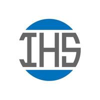 ihs-Brief-Logo-Design auf weißem Hintergrund. ihs creative initials circle logo-konzept. ihs Briefgestaltung. vektor