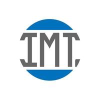 imt-Brief-Logo-Design auf weißem Hintergrund. imt kreative Initialen Kreis Logo-Konzept. imt Briefgestaltung. vektor