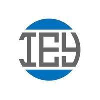 iey-Buchstaben-Logo-Design auf weißem Hintergrund. iey kreative Initialen Kreis-Logo-Konzept. ie Briefgestaltung. vektor