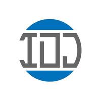 Idj-Brief-Logo-Design auf weißem Hintergrund. idj creative initials circle logo-konzept. idj Briefgestaltung. vektor