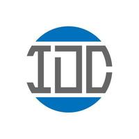 idc-Brief-Logo-Design auf weißem Hintergrund. idc creative initials circle logo-konzept. IDC-Briefdesign. vektor