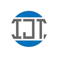 ijt-Brief-Logo-Design auf weißem Hintergrund. ijt kreative Initialen Kreis Logo-Konzept. ijt Briefgestaltung. vektor