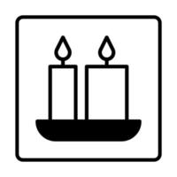 Kerzen-Dualtone-Symbol. Zeichensymbole für soziale Medien. vektorillustration lokalisiert für grafik- und webdesign. vektor