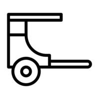 riksha översikt illustration vektor och logotyp ikon ny år ikon perfekt.