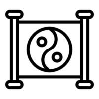 yin yang illustration vektor och logotyp ikon ny år ikon perfekt.