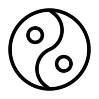 Yin-Yang-Illustrationsvektor und Logo-Symbol Neujahrssymbol perfekt. vektor