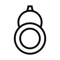 Kalebasse Umriss Illustration Vektor und Logo Symbol Symbol des neuen Jahres perfekt.