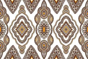 traditionell etnisk geometrisk mönster bakgrund design för bakgrunder matta tapet kläder slå in tyg sömlös broderi stil vektor illustration