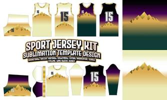 Sport Jersey Bekleidung Sportbekleidung Sublimationsmuster Design 279 für Fußball Fußball E-Sport Basketball Volleyball Badminton Futsal T-Shirt vektor
