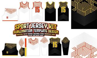 Sport Jersey Bekleidung Sportbekleidung Sublimationsmuster Design 268 für Fußball Fußball E-Sport Basketball Volleyball Badminton Futsal T-Shirt vektor