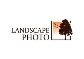 Landschaft Logo Design Illustration Vektorvorlage vektor