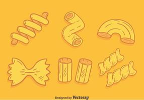 Handdragen Macaroni Collection Vector