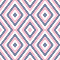 Geometrie Rhombus Zickzack Vektor nahtloses Muster, rosa blaue Fischgrätenlinie Ornament abstrakte Hintergrundillustration für Flanell-Tartan-Stoff-Textildruck, Tapeten und Papierverpackung