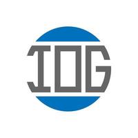 Iog-Brief-Logo-Design auf weißem Hintergrund. iog kreative initialen kreis logokonzept. iog Briefgestaltung. vektor