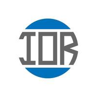 Ir-Brief-Logo-Design auf weißem Hintergrund. ior kreative Initialen Kreis Logo-Konzept. ior Briefgestaltung. vektor