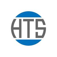 hts-Brief-Logo-Design auf weißem Hintergrund. hts kreative Initialen Kreis Logo-Konzept. hts Briefgestaltung. vektor