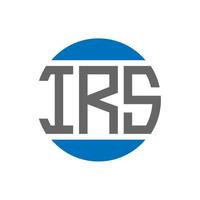IRS-Brief-Logo-Design auf weißem Hintergrund. irs creative initials circle logo-konzept. irs Briefgestaltung. vektor