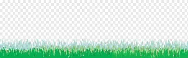 vektor ljusgrön realistiska sömlösa gräs gränsen isolerad på transparent bakgrund
