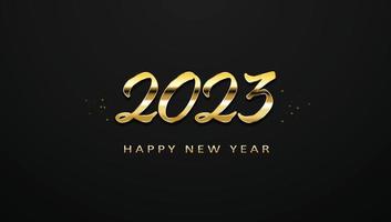 2023 frohes neues Jahr Grußkarte. Vektor esp10