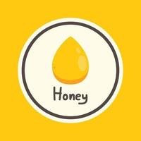 Honig-Vektor. Honig auf weißem Hintergrund. Honigtropfen-Logo-Design. vektor