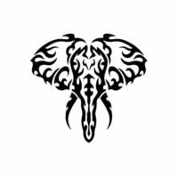 Stammes-Elefanten-Logo. Tattoo-Design. Schablonenvektorillustration vektor