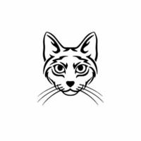 katt symbol logotyp. stam- tatuering design. stencil vektor illustration