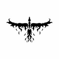 Phönix-Vogel-Logo. Stammes-Tattoo-Design. Schablonenvektorillustration vektor