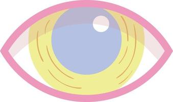 pastellfarbenes Augensymbol, süßes Logo, einfach vektor