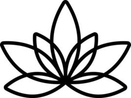 Lotus flaches Symbol, Vektorlogo vektor