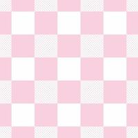 Pastellrosa Gingham-Plaid, geometrisches Vektormuster, abstrakter Hintergrund, vektor