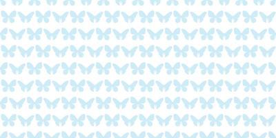 hellblauer Schmetterling nahtloser Wiederholungsmusterhintergrund vektor