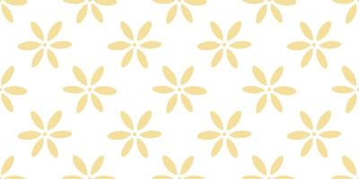 gelbe Blumen nahtlose Wiederholungsmuster Vektor Hintergrund