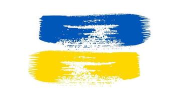 ukrainische Nationalflagge im Grunge-Stil vektor