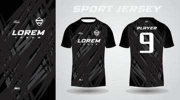 schwarzes T-Shirt Sport-Jersey-Design vektor