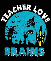Lehrer lieben Gehirne vektor