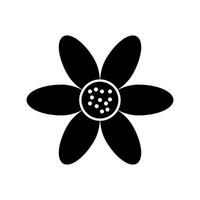 einzigartiges Blumenvektor-Glyphen-Symbol vektor
