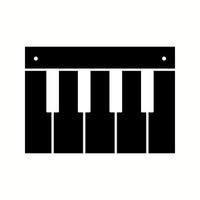 einzigartiges Piano-Vektor-Glyphen-Symbol vektor