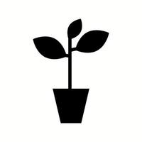 einzigartiges Pflanzenvektor-Glyphen-Symbol vektor