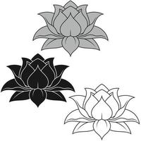 Lotusblumen-Vektordesign vektor