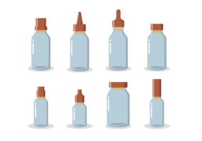 Flasche mit Stoppers Icons Vector