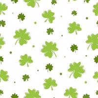 Muster mit Kleeblättern st. patrick's day vektorillustration flachen stil vektor