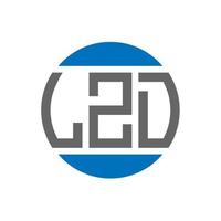 lzd-Buchstaben-Logo-Design auf weißem Hintergrund. lzd creative initials circle logo-konzept. lzd Briefgestaltung. vektor