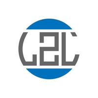 lzl-Buchstaben-Logo-Design auf weißem Hintergrund. lzl creative initials circle logo-konzept. lzl Briefgestaltung. vektor