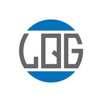 lqg-Buchstaben-Logo-Design auf weißem Hintergrund. lqg kreative initialen kreis logokonzept. lqg Briefgestaltung. vektor