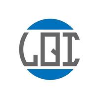 lqi brev logotyp design på vit bakgrund. lqi kreativ initialer cirkel logotyp begrepp. lqi brev design. vektor