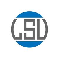 lsu-Brief-Logo-Design auf weißem Hintergrund. lsu kreative Initialen Kreis Logo-Konzept. lsu Briefgestaltung. vektor