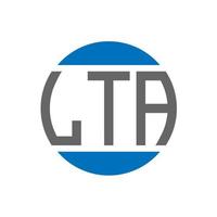 lta brev logotyp design på vit bakgrund. lta kreativ initialer cirkel logotyp begrepp. lta brev design. vektor