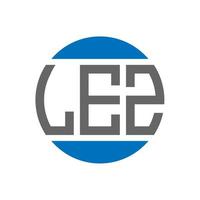 lez-Brief-Logo-Design auf weißem Hintergrund. lez kreative initialen kreis logokonzept. lez Briefgestaltung. vektor